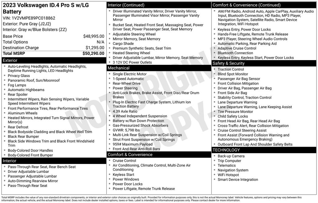 Used 2023 Volkswagen ID.4 PRO S with VIN 1V2VMPE89PC018862 for sale in Lake Elsinore, CA