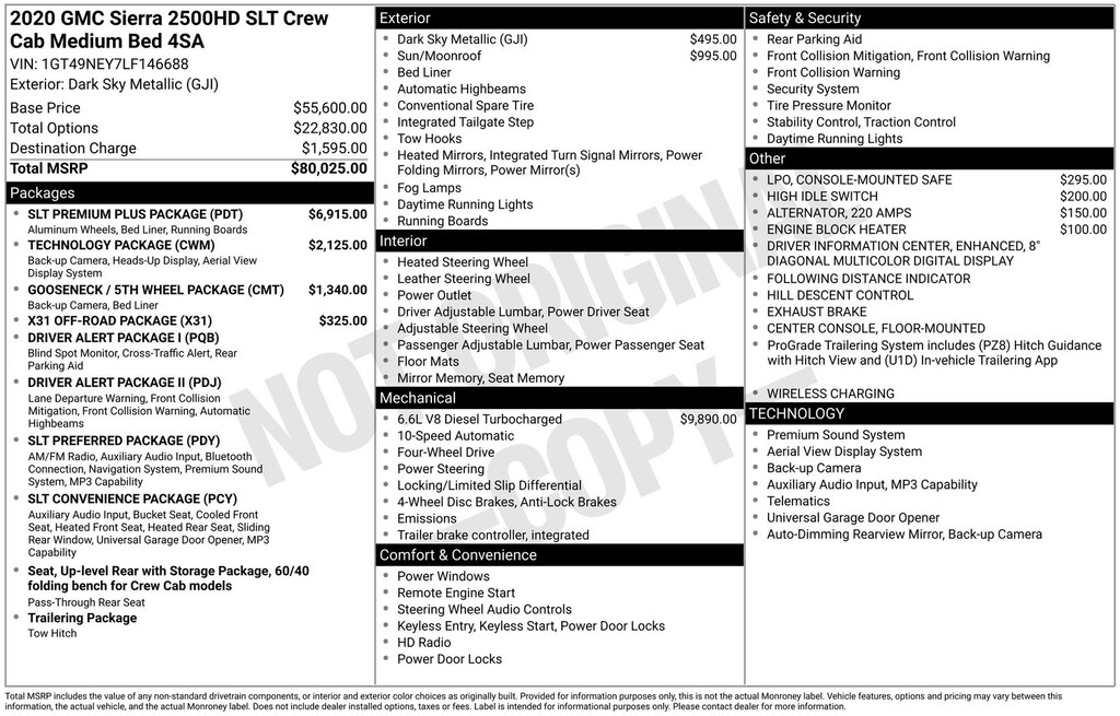 Used 2020 GMC Sierra 2500HD SLT Truck