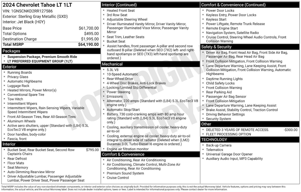 Used 2024 Chevrolet Tahoe LT SUV