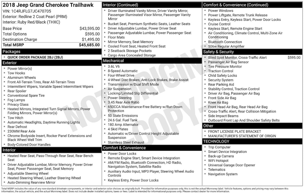 Used 2018 Jeep Grand Cherokee Trailhawk SUV