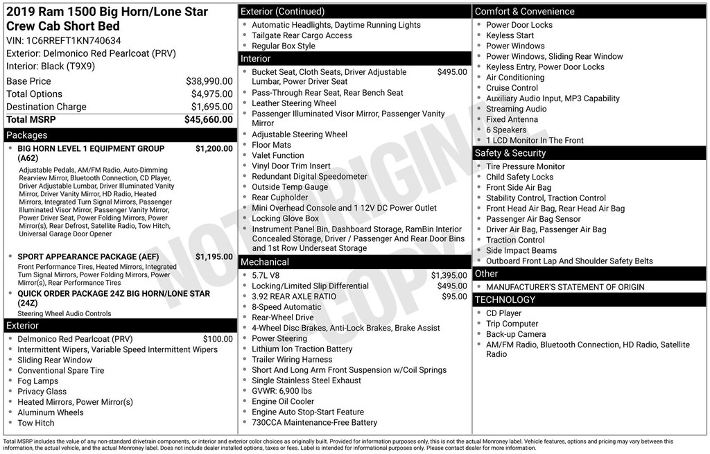 Used 2019 Ram 1500 Big Horn/Lone Star Truck