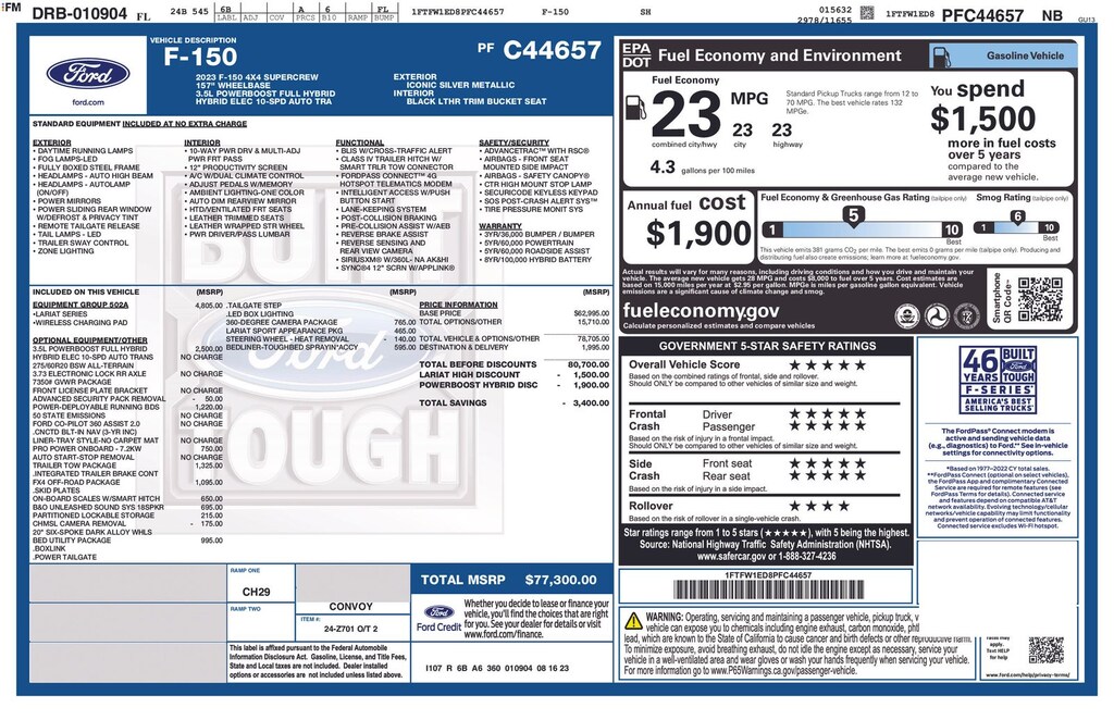 Used 2023 Ford F-150 Lariat Truck