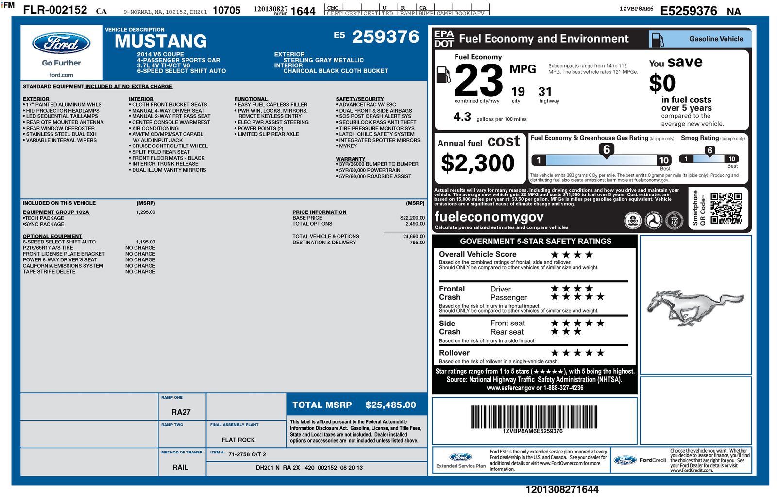 2014 Ford Mustang V6 photo 5