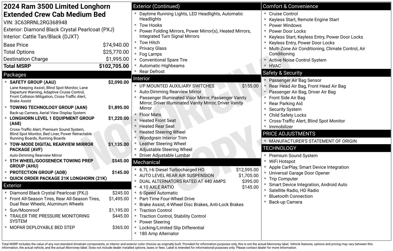 2024 Ram 3500 Limited Longhorn photo 3