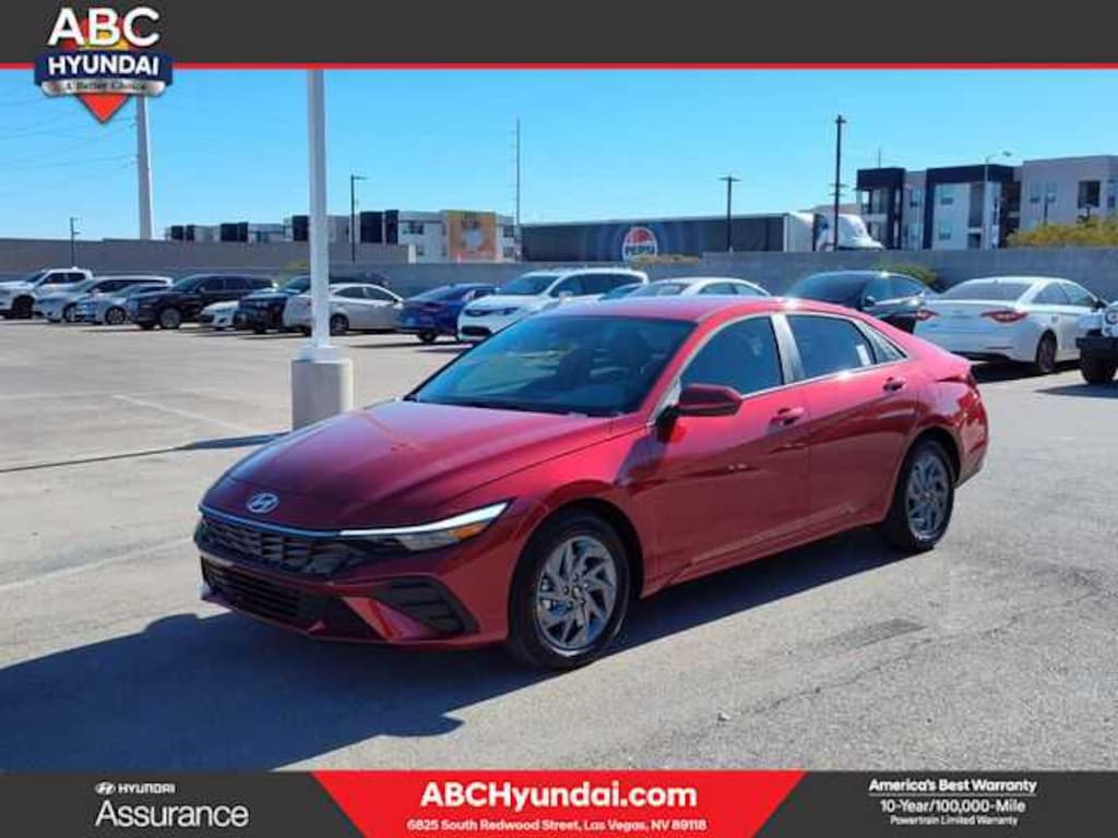 New 2026 Hyundai Elantra Hybrid Blue Sedan