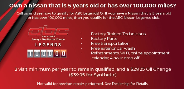 ABC Nissan Legends Service Program | Phoenix, AZ