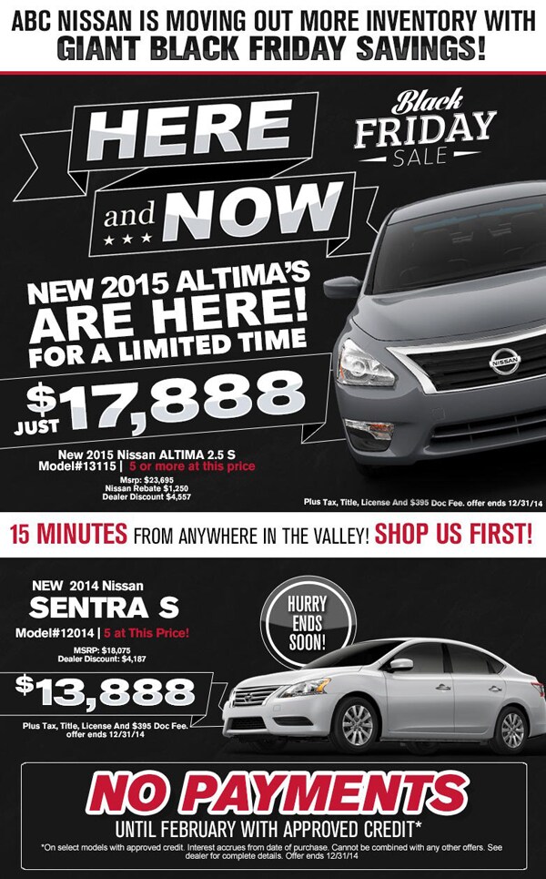 ABC Nissan Black Friday Sale