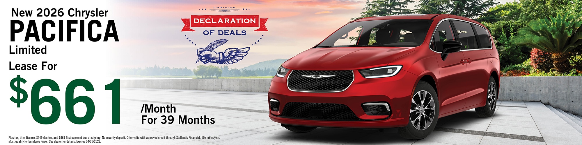 2026 Chrysler Pacifica Offer | Academy CDJR