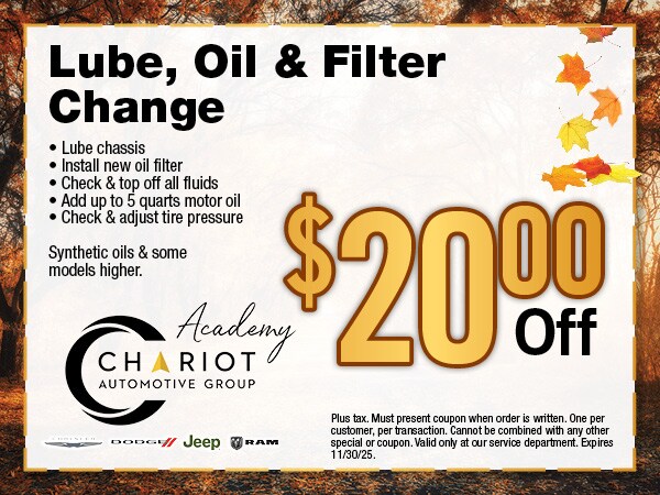 Lube, Oil, & Filter Change