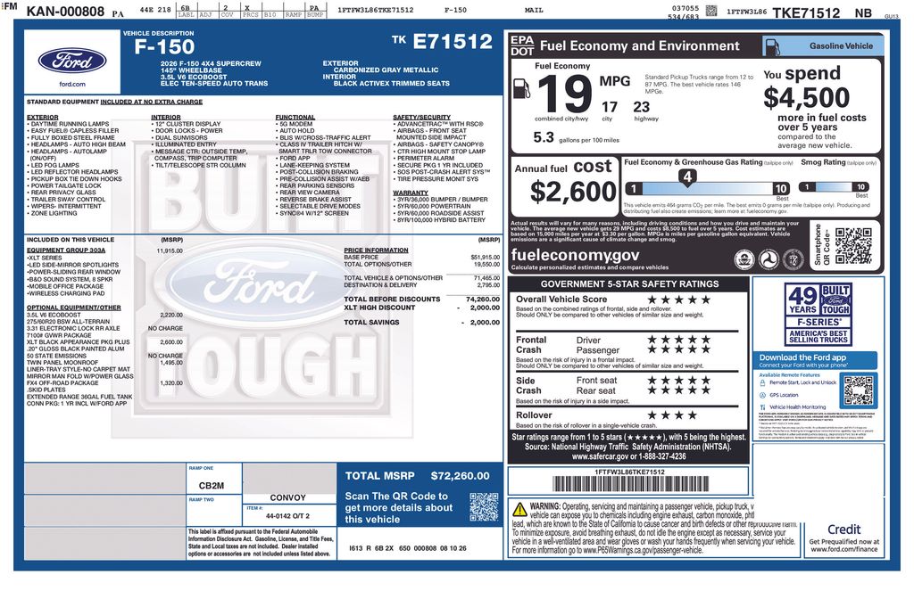 2026 Ford F-150 XLT Gray Metallic at Town & Country Ford