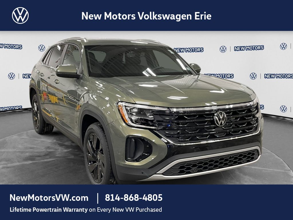 2026 Volkswagen Atlas Cross Sport SE w/Technology Avocado Green Pearl at New Motors