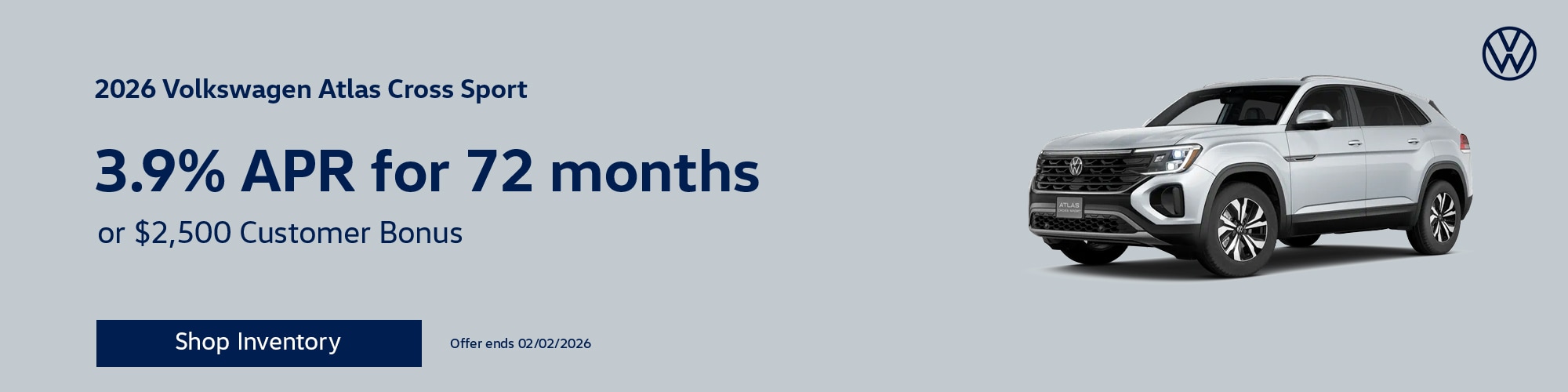 New 2026 Volkswagen Atlas Cross Sport