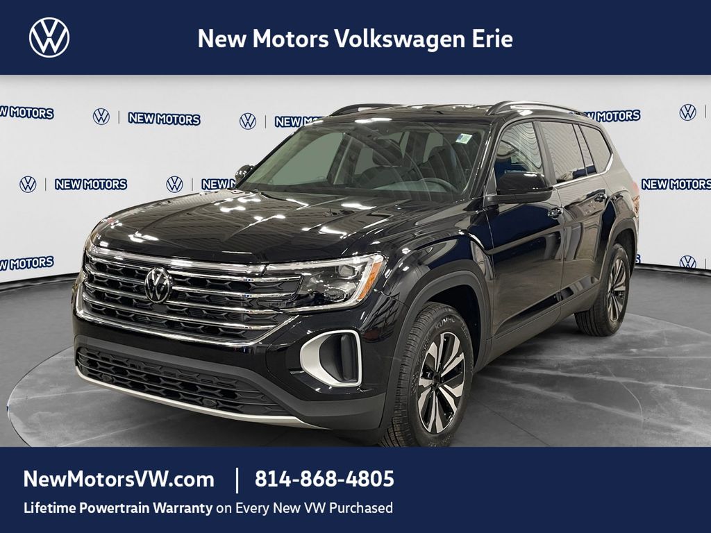 2026 Volkswagen Atlas SE Deep Black Pearl at New Motors