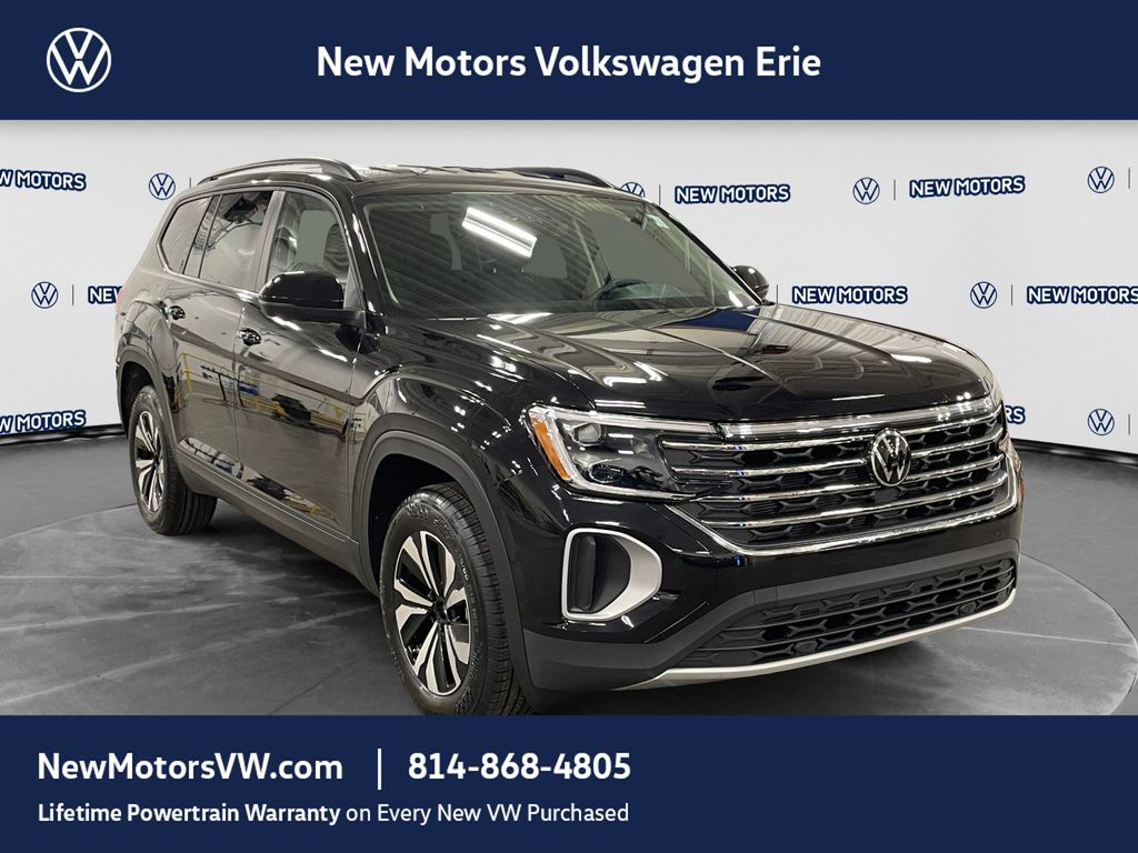 2026 Volkswagen Atlas SE Deep Black Pearl at New Motors