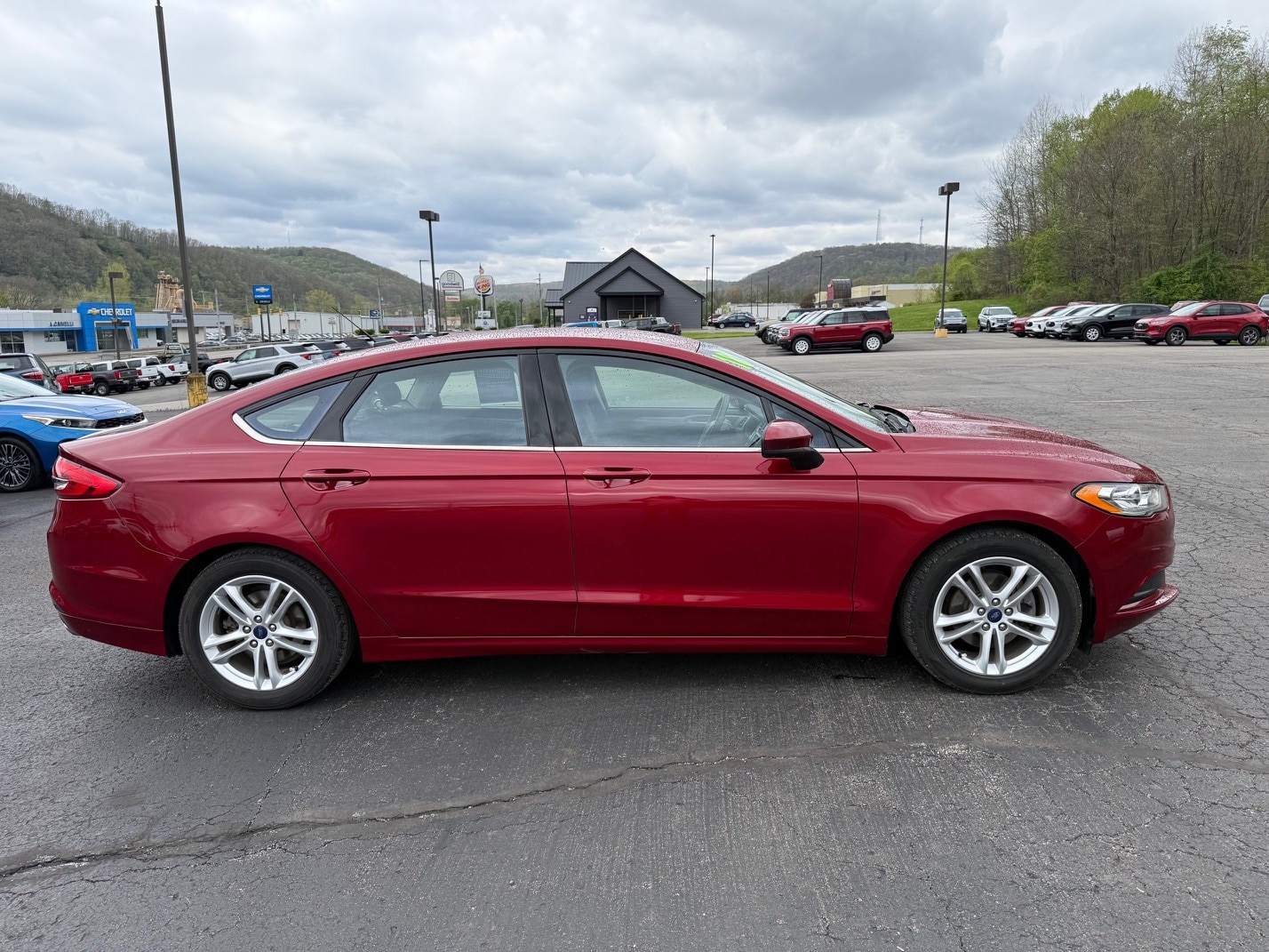 Used 2018 Ford Fusion SE with VIN 3FA6P0HDXJR149116 for sale in Franklin, PA