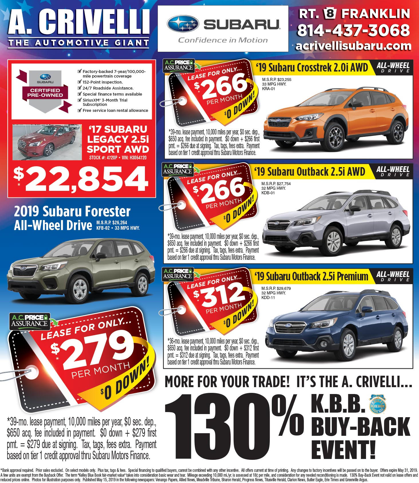 A Crivelli Subaru >> Weekly Ad A Crivelli Subaru A Crivelli Subaru >> Weekly Ad A Crivelli Subaru