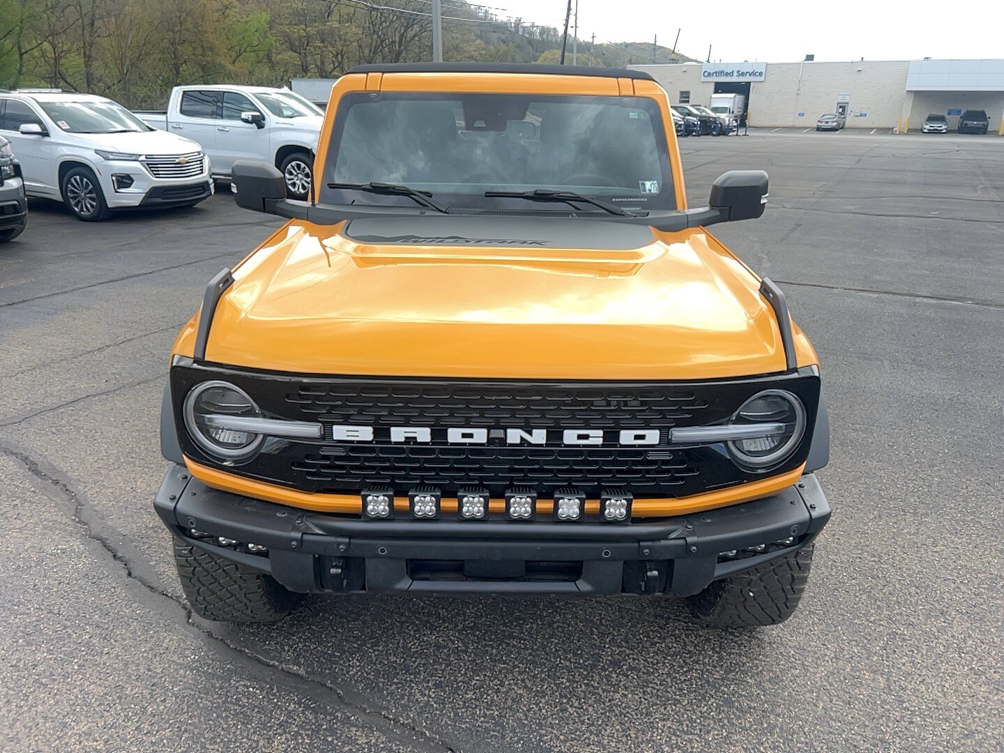Used 2022 Ford Bronco 4-Door Wildtrak with VIN 1FMEE5DP8NLA87384 for sale in Franklin, PA