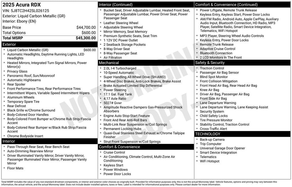 Used 2025 Acura RDX SH-AWD SUV