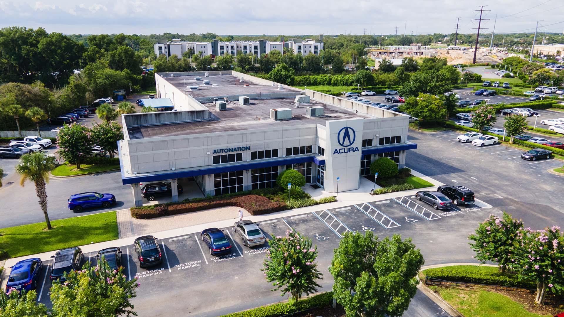 Aerial view of AutoNation Acura North Orlando
