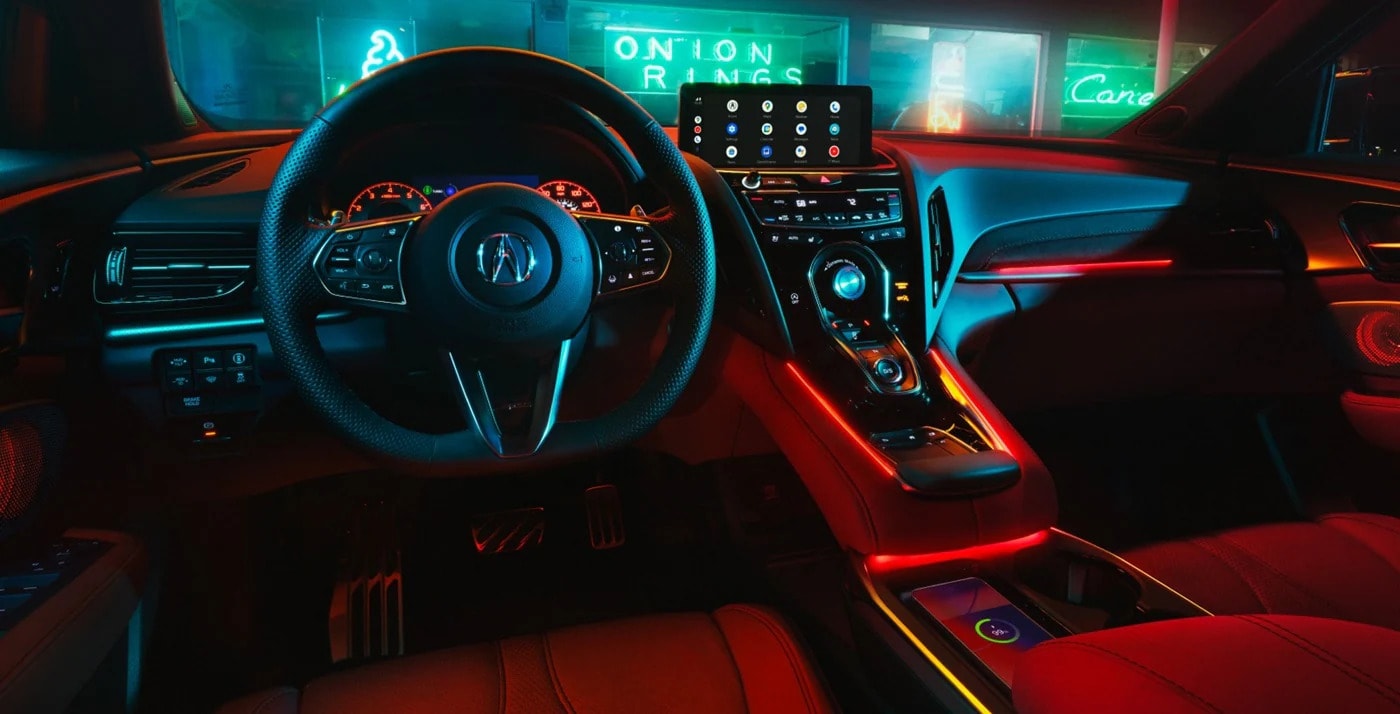  cockpit view of the interior of the acura RDX