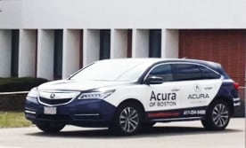 Our Acura of Boston shuttles are easy to spot!