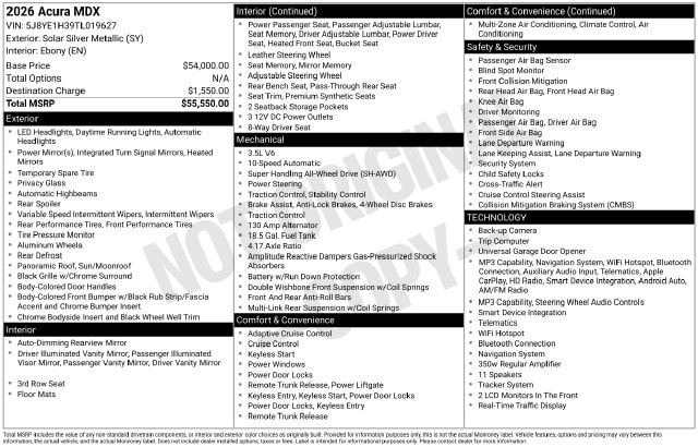 2026 Acura MDX Base - Photo 44