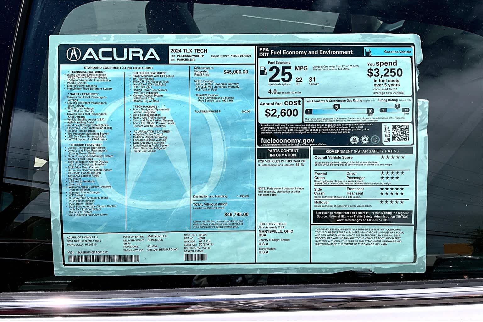 2024 Acura TLX Technology 23