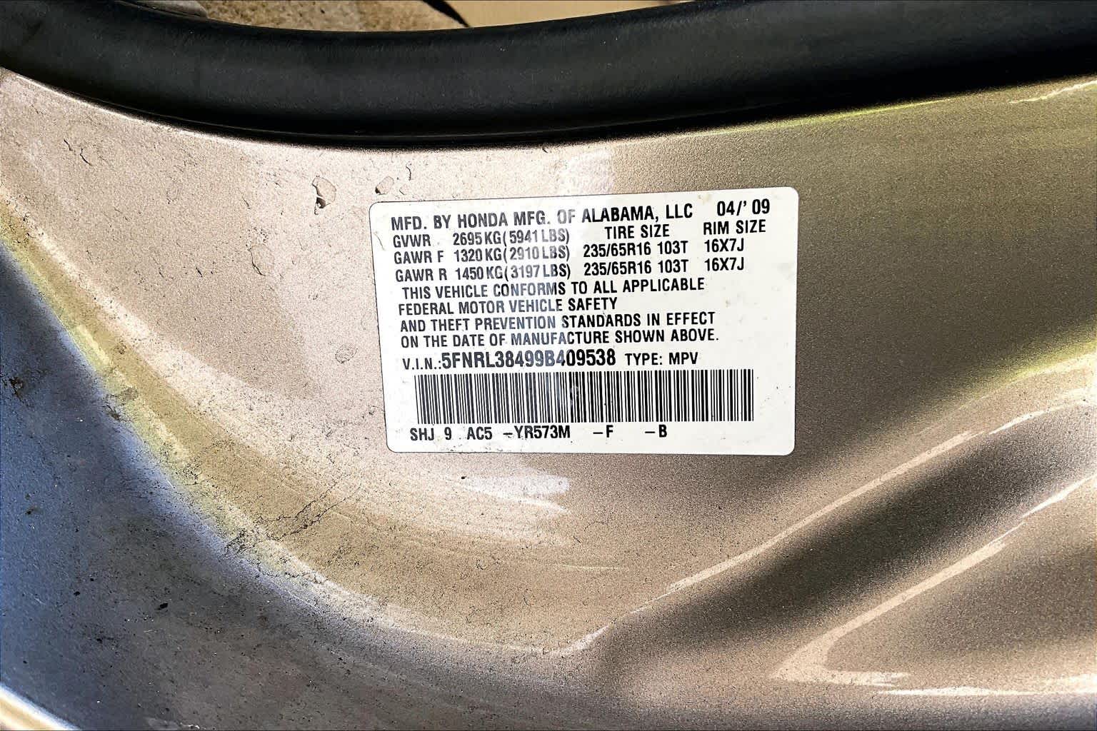 Thumbnail: 2009 Honda Odyssey - 21