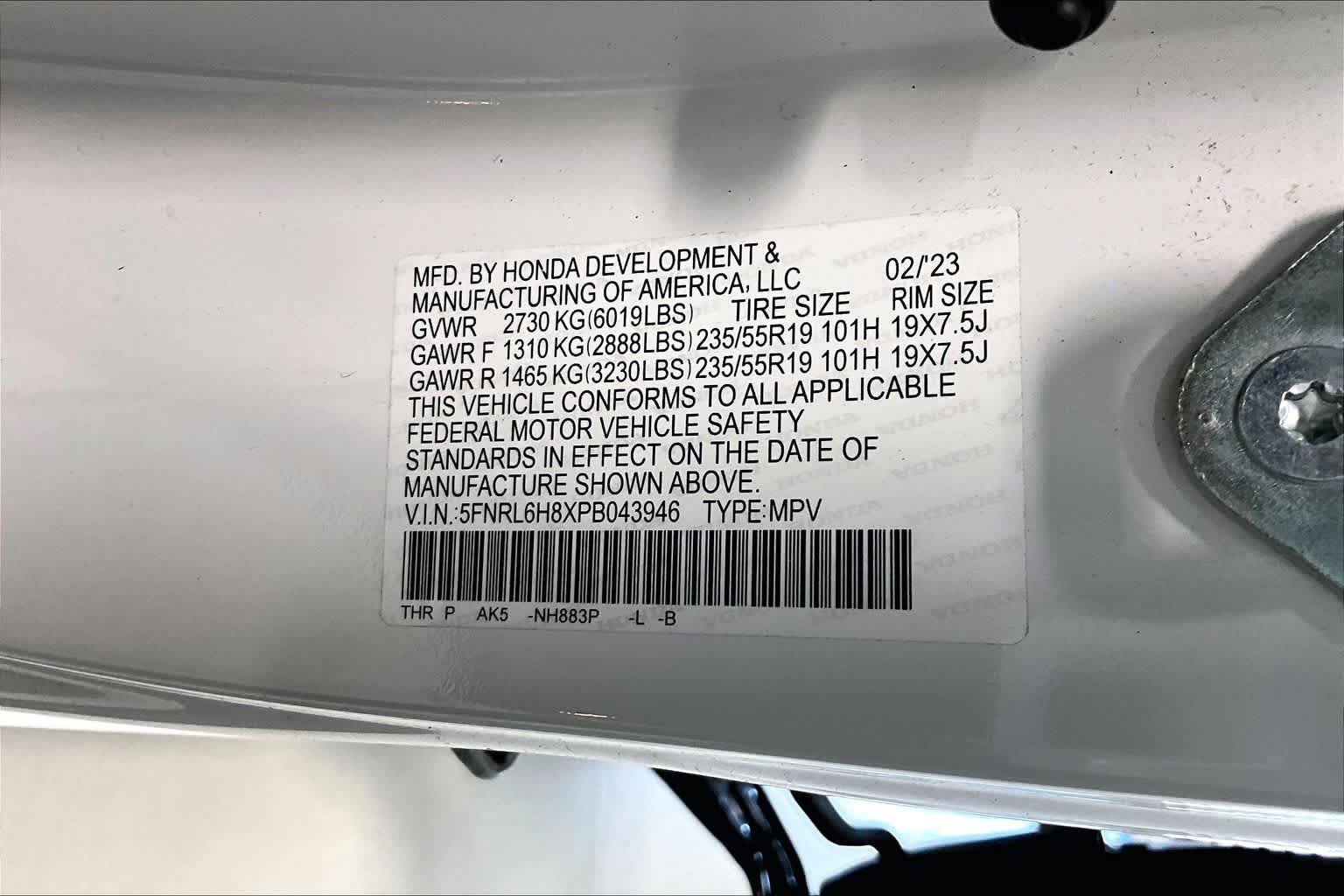 Thumbnail: 2023 Honda Odyssey - 19