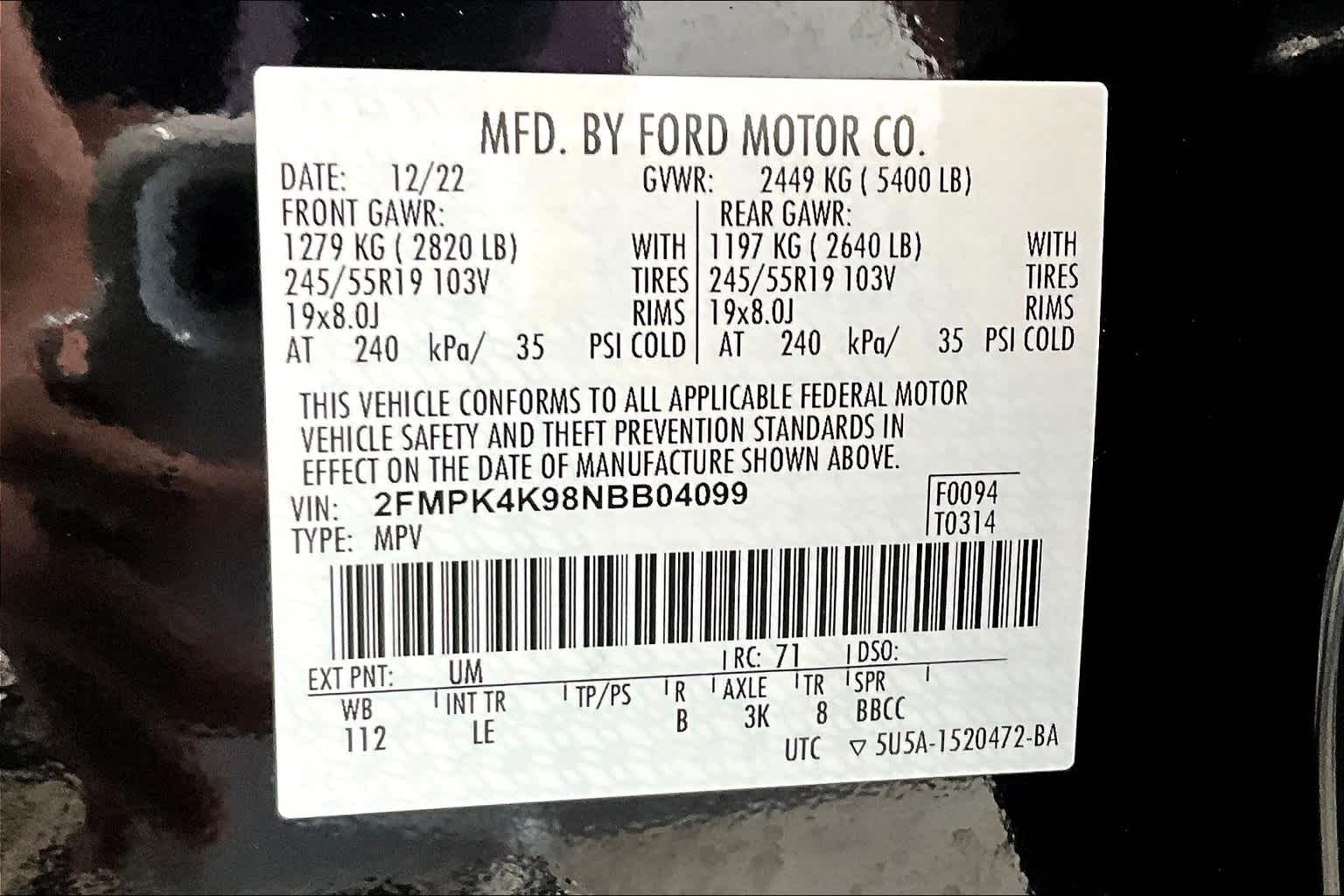 2022 Ford Edge Titanium 19