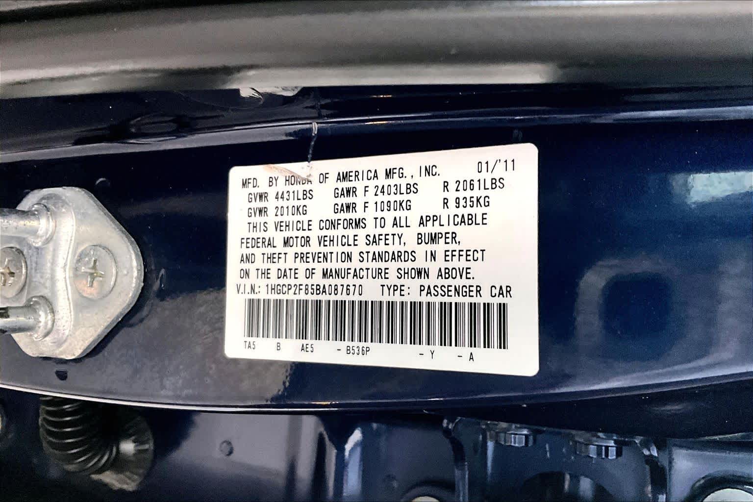 Thumbnail: 2011 Honda Accord - 18