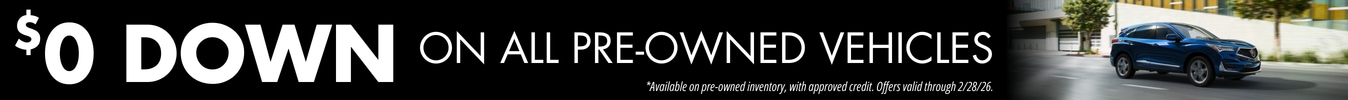 $0 Down on All Pre-Owned Vehicles
