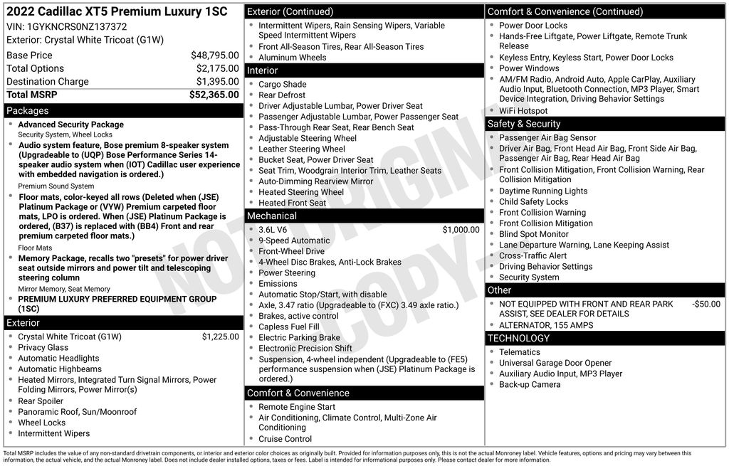 Thumbnail: 2022 Cadillac XT5 - 35