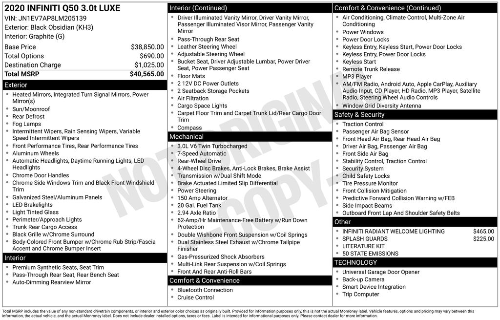 Thumbnail: 2020 INFINITI Q50 - 30