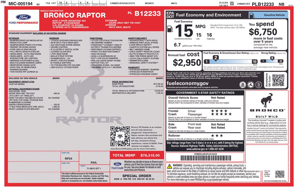 Thumbnail: 2023 Ford Bronco - 19