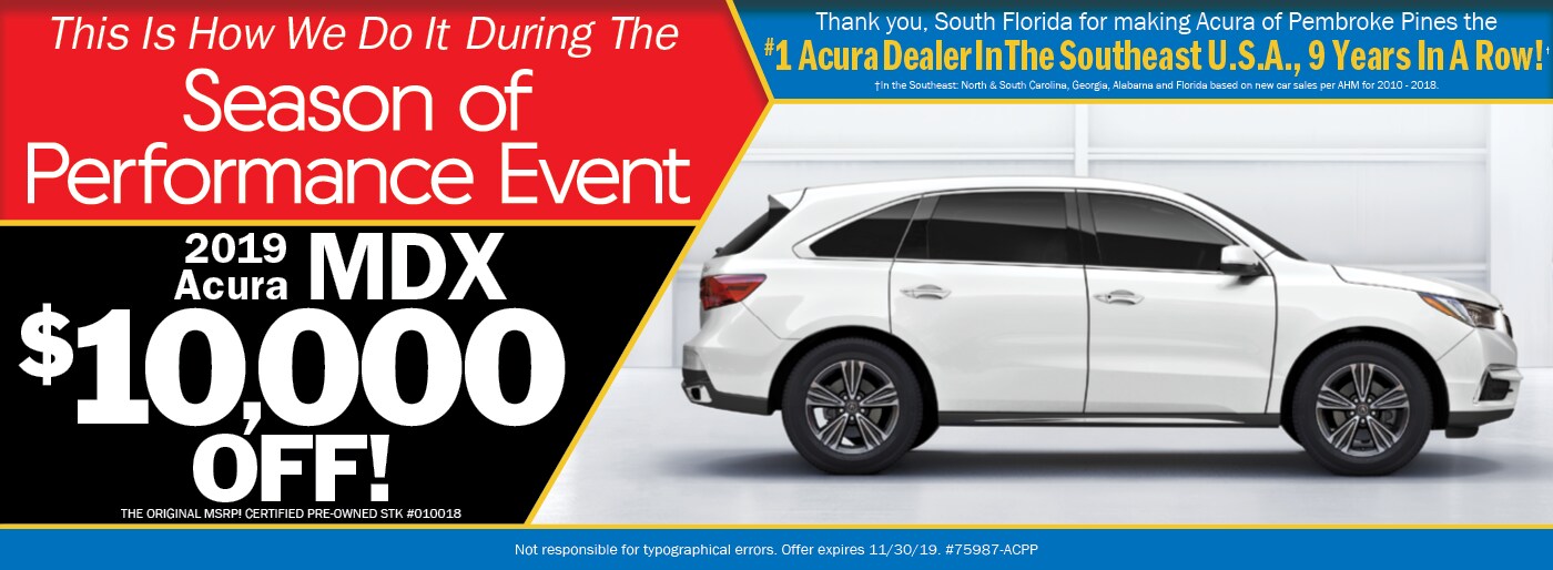 Acura Of Pembroke Pines Acura Dealer in South Florida