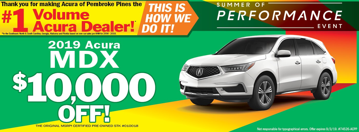 Acura Of Pembroke Pines Acura Dealership in South Florida Serving