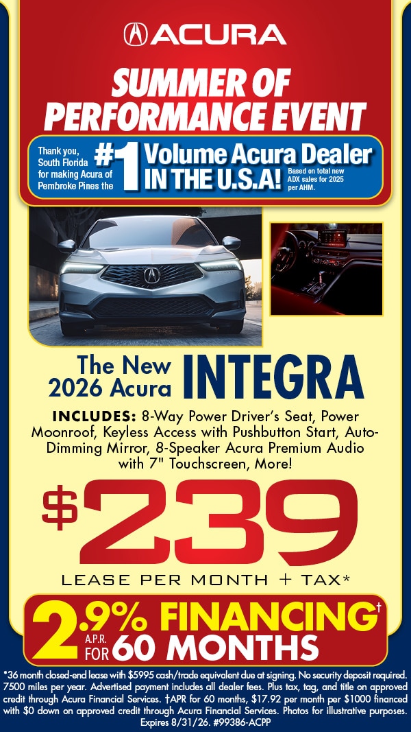 Find Certified Acura for Sale in South Florida | Acura of Pembroke