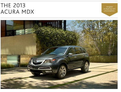2013 Acura MDX Original Deluxe Sales Brochure – 28 Pages – Very Good Condition