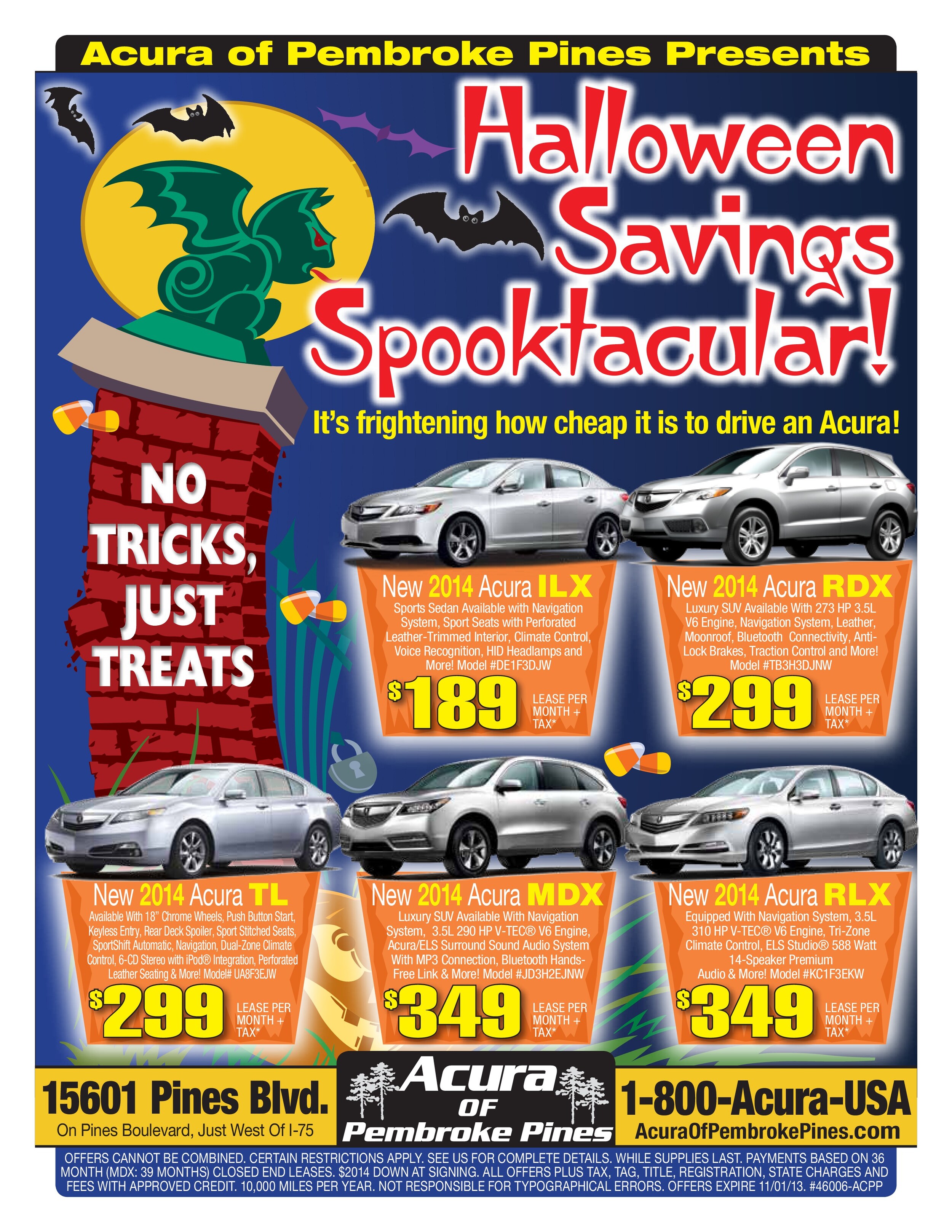 Halloween Specials Acura Of Pembroke Pines