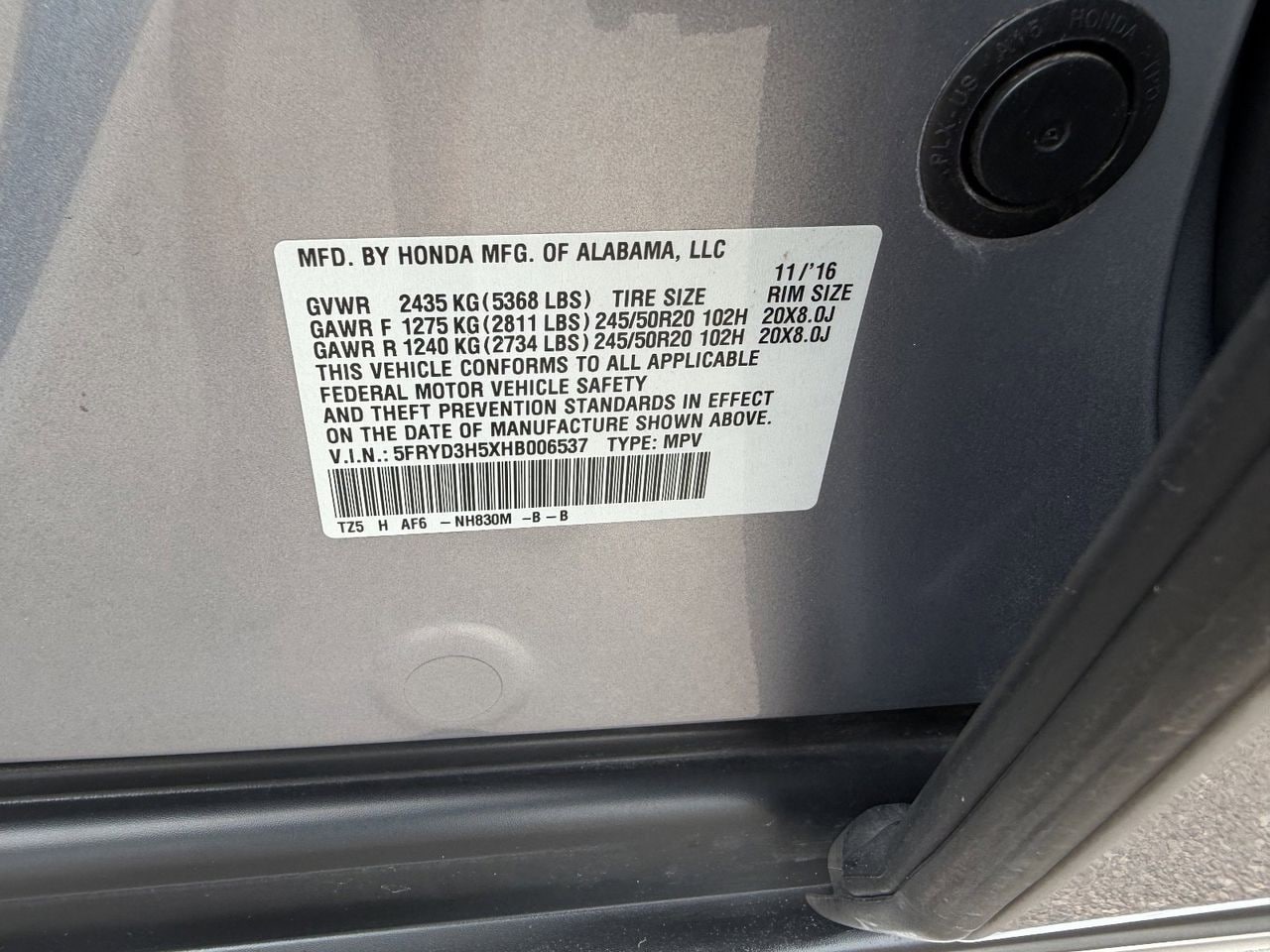 Used 2017 Lunar Silver Metallic Acura 3.5L w/Technology Package image 34