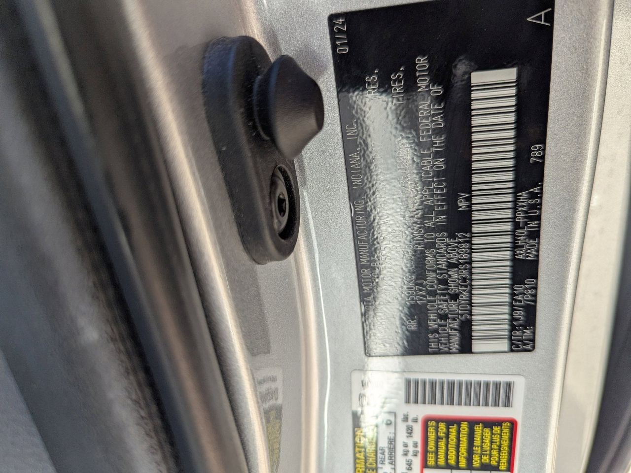 Used 2024 Celestial Silver Metallic Toyota XLE 8 Passenger image 33