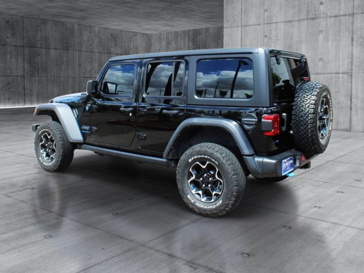 Used 2021 Black Clearcoat Jeep Unlimited Rubicon 4xe image 3