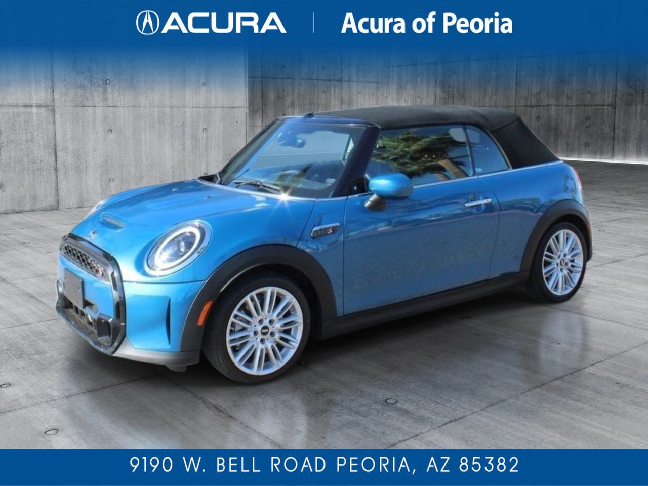 Island Blue Metallic 2024 MINI Cooper S Convertible FWD Convertible Front-Wheel Drive 7-Speed Automatic