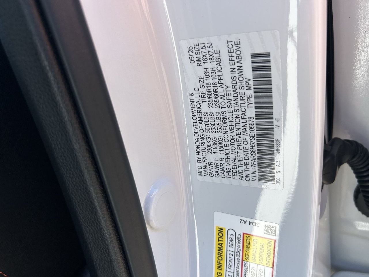 Used 2025 Platinum White Pearl Honda Sport image 35