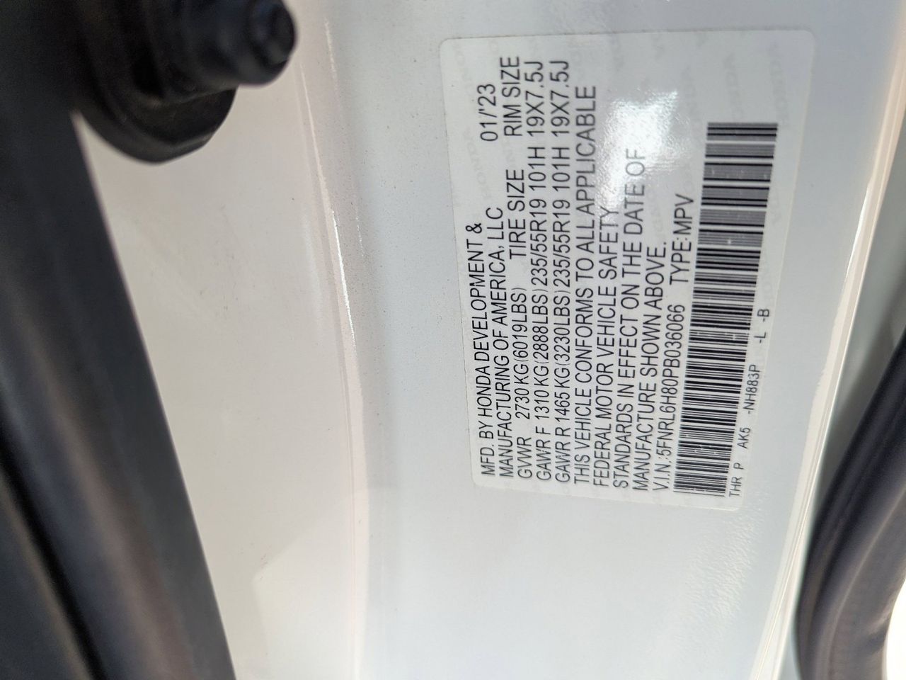 Used 2023 Platinum White Pearl Honda Touring image 35