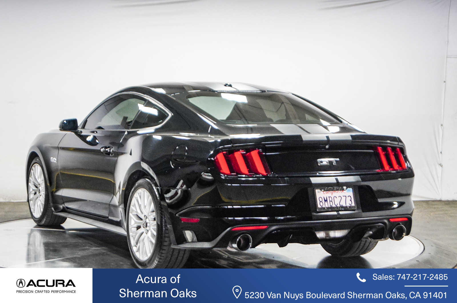 Used 2016 Ford Mustang GT Premium with VIN 1FA6P8CF3G5306763 for sale in Sherman Oaks, CA