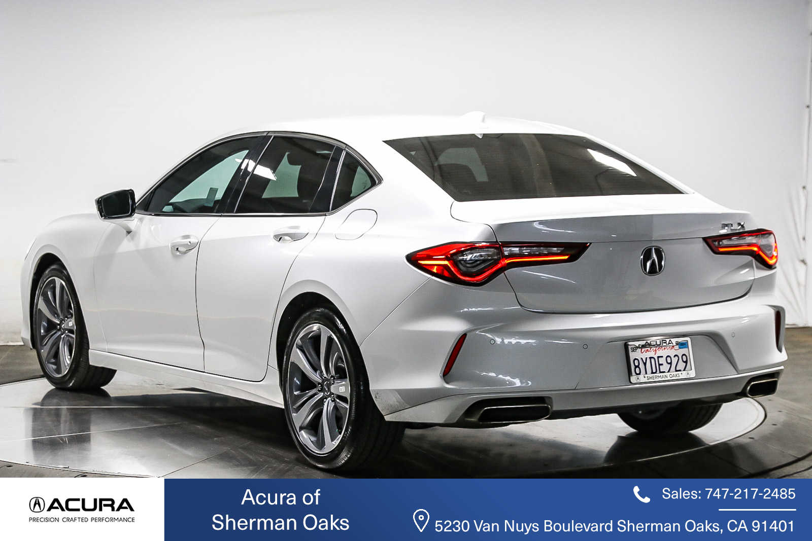 Used 2021 Acura TLX Advance Package with VIN 19UUB5F62MA011877 for sale in Sherman Oaks, CA