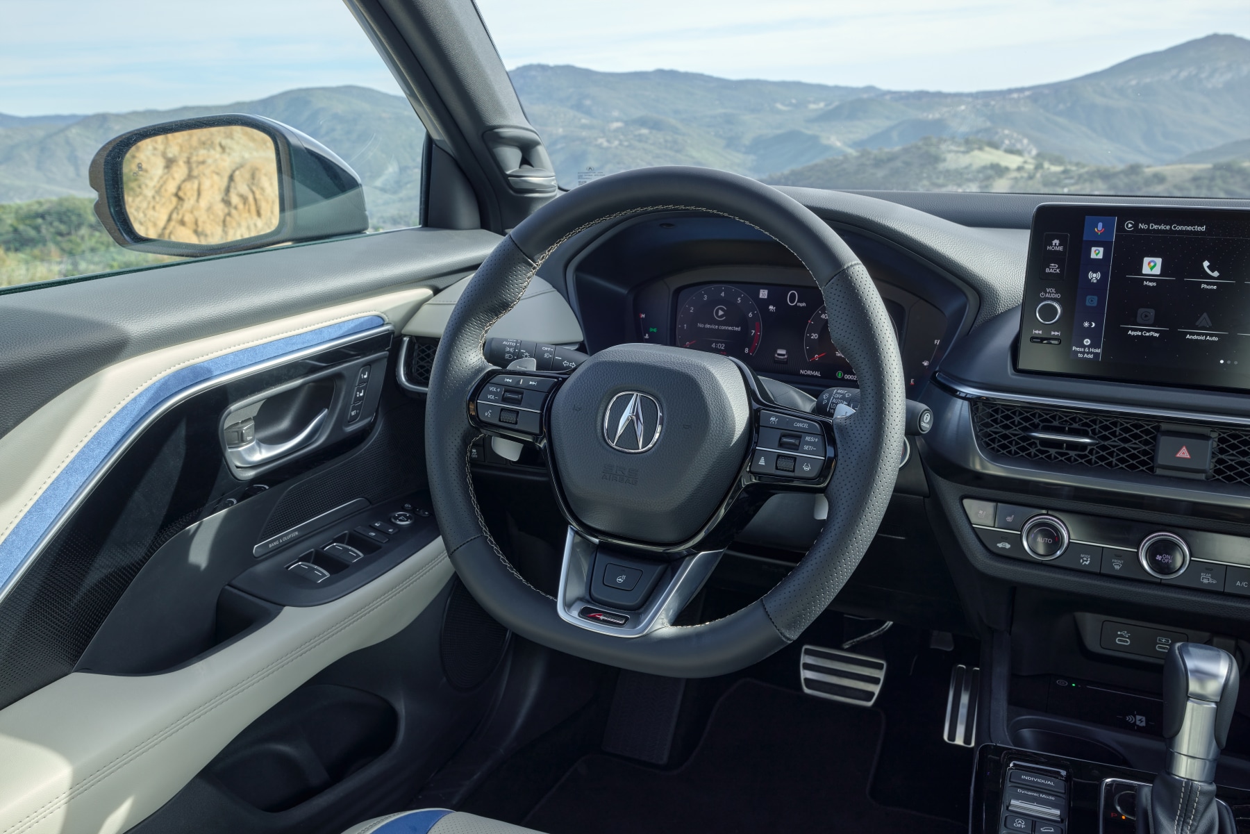 Driver's view of the interior of a 2025 Acura ADX