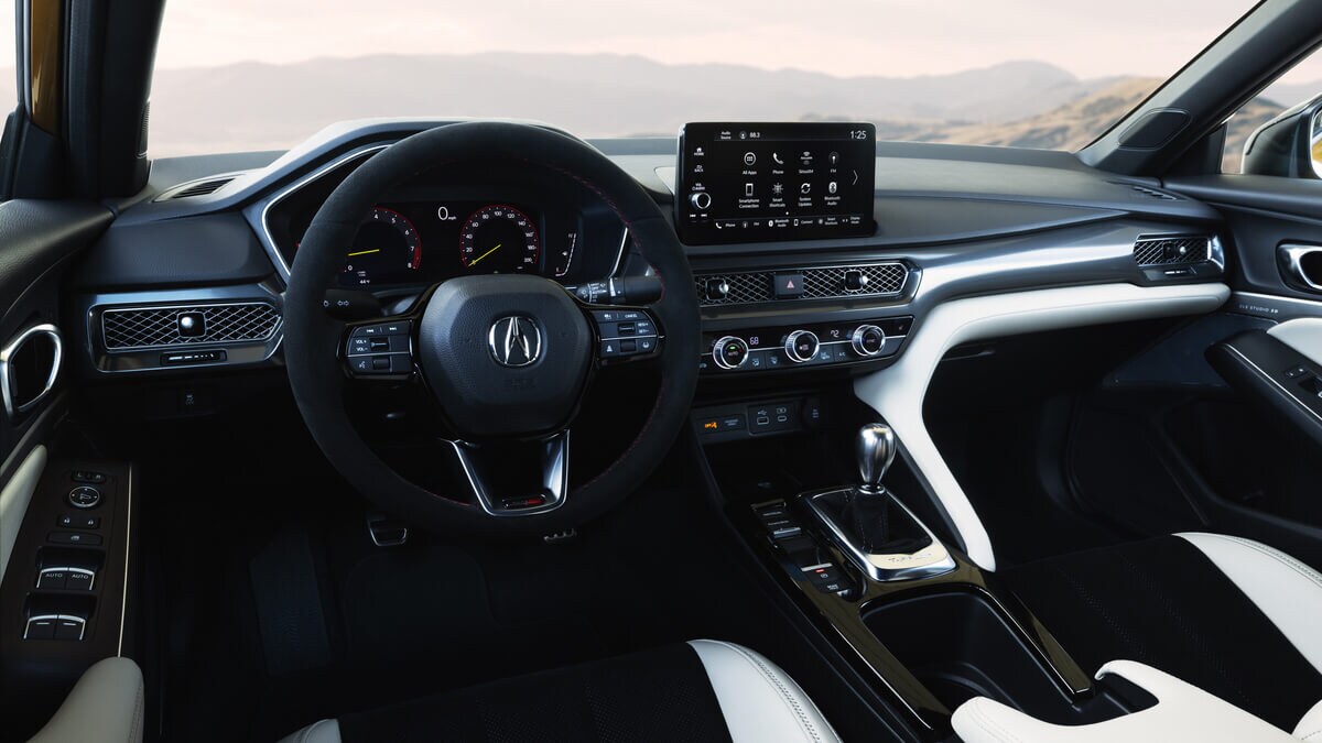 2024 Acura Integra Type S interior in white and black